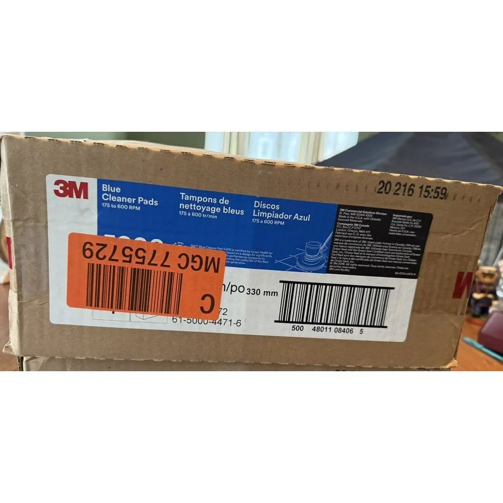 3M 5300 Blue Cleaner Pads 13 In - 5‎ Pack - 61-5000-4471-6